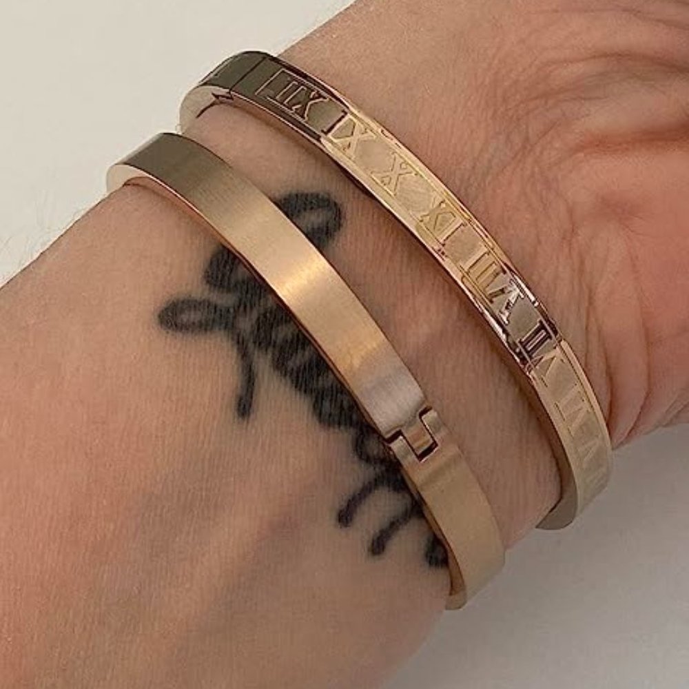 Neiman Marcus Roman Numeral Bangle Bracelet